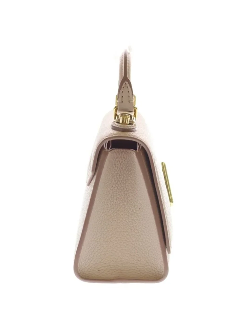 Louis Vuitton Twist BB One Handle Shoulder Bag Pink Beige Leather Gold